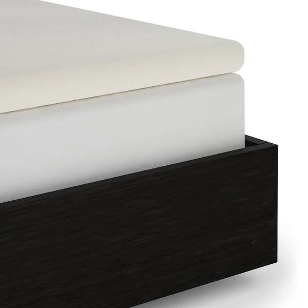 Topper Spannbettlaken Perkal - Baumwolle Perkal - Wollweiß - 90 x 220 cm