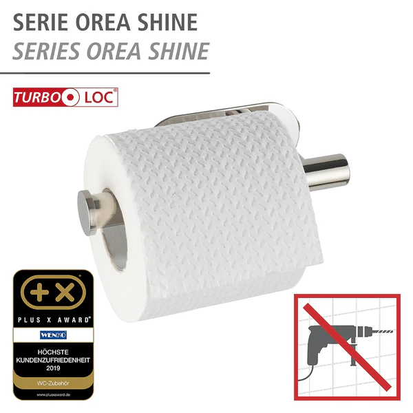 Turbo-Loc Toilettenpapierhalter Orea - Edelstahl - Silber - Image 5