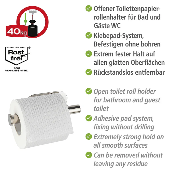 Turbo-Loc Toilettenpapierhalter Orea - Edelstahl - Silber - Image 6