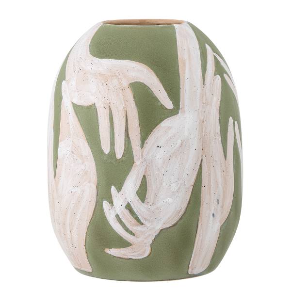 Vase Adalena - Grün - Keramik - 31 x 24 x 24 cm