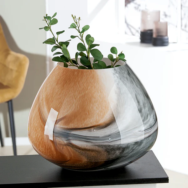 Vase Draga - Farbglas - Braun - Höhe: 30 cm - Image 2