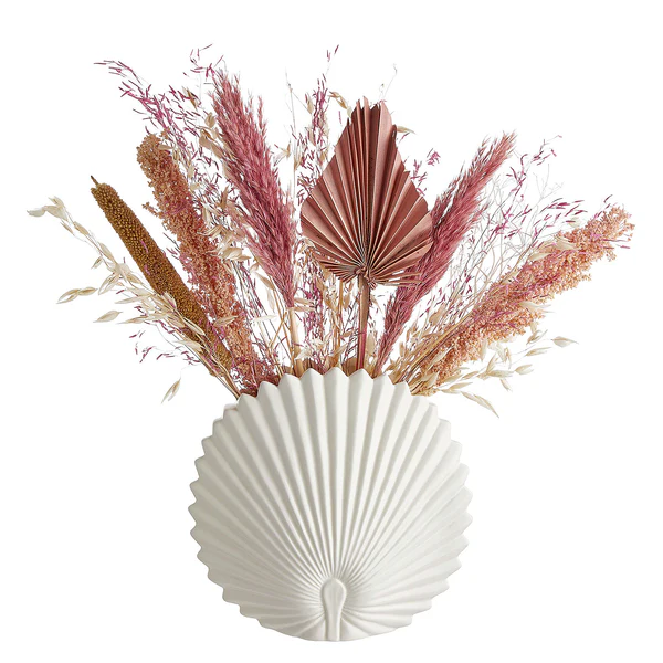 Vase LEAF Palmblatt - Steingut - Beige - Image 2