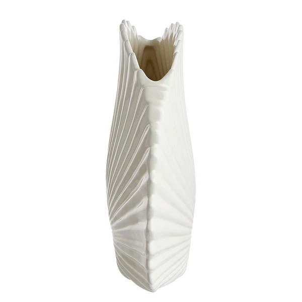 Vase LEAF Palmblatt - Steingut - Beige - Image 4