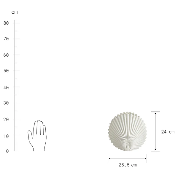 Vase LEAF Palmblatt - Steingut - Beige - Image 5