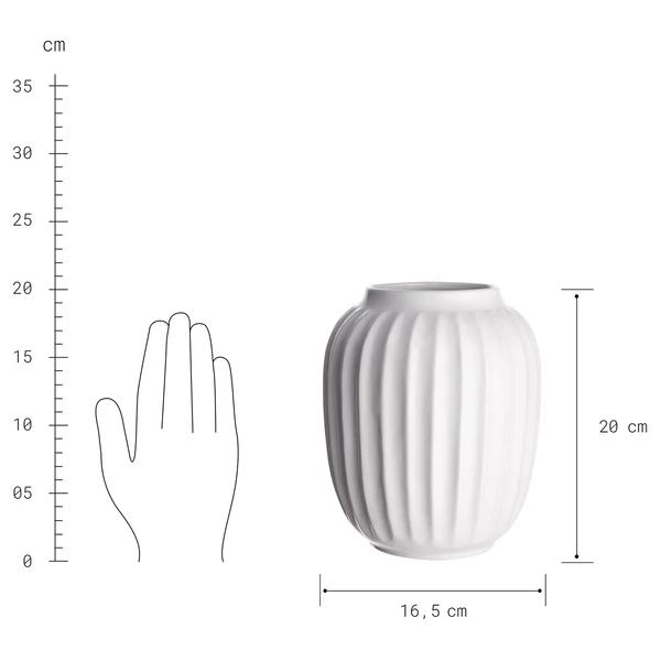 Vase LIV III - Porzellan - Weiß - Durchmesser: 17 cm - Image 6