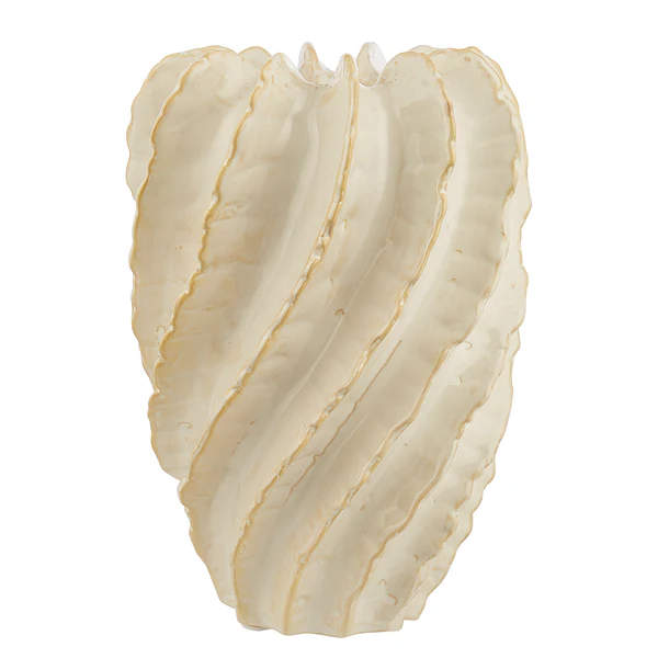Vase ORGANIC - Steingut - Beige