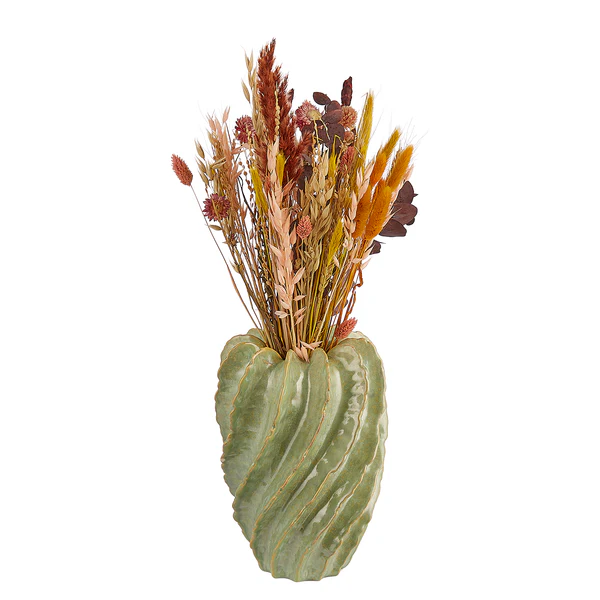 Vase ORGANIC - Steingut - Pastellgrün - Image 2