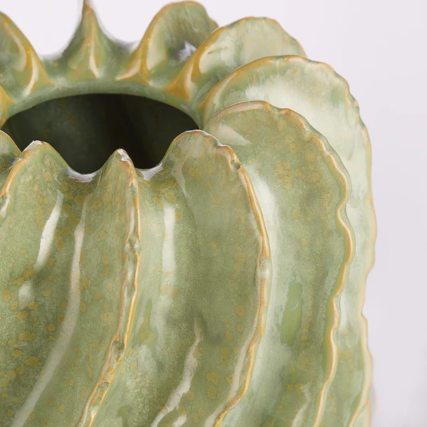 Vase ORGANIC - Steingut - Pastellgrün - Image 3