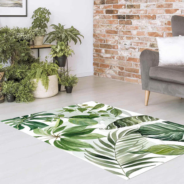Vinylteppich Tropische Blätter & Ranken - Vinyl / Polyester - 120 x 180 cm - Image 2