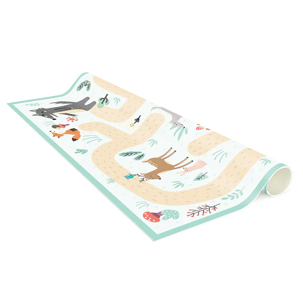 Vinylteppich Waldtiere - Vinyl / Polyester - 100 x 100 cm - Image 5