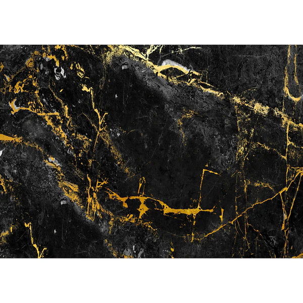 Vlies Fototapete Black Elegance - Vlies - Schwarz / Gold - 400 x 280 cm