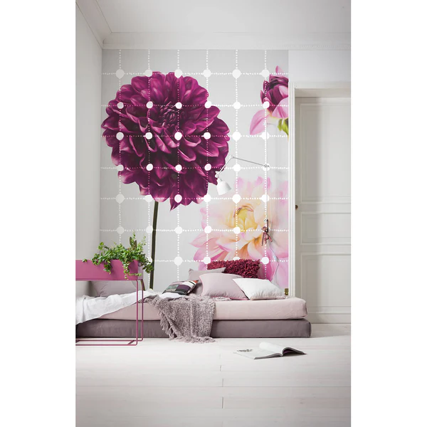 Vlies Fototapete Flowers & Dots - Vlies - Bunt - Image 2