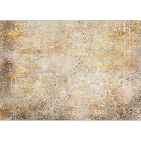 Vlies Fototapete Golden Etude - Vlies - Braun / Gold - 300 x 210 cm