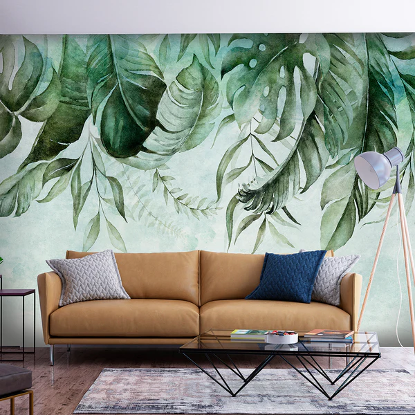 Vlies Fototapete Green Story - Vlies - Grün / Beige - 400 x 280 cm - Image 2