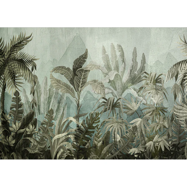 Vlies Fototapete Mountain Jungle - Vlies - Mehrfarbig - 400 x 280 cm