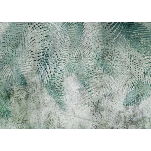 Vlies Fototapete Prehistoric Palm Trees - Vlies - Grau / Grün - 300 x 210 cm