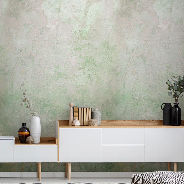 Vlies Fototapete Pure Nature Concrete - Grün - 1,5m  x 2,8m  x 0,02m - Image 2
