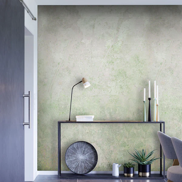Vlies Fototapete Pure Nature Concrete - Grün - 1,5m  x 2,8m  x 0,02m - Image 3