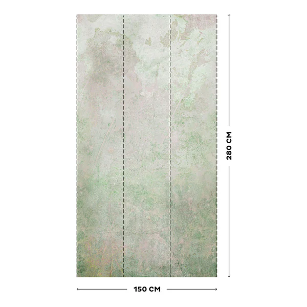 Vlies Fototapete Pure Nature Concrete - Grün - 1,5m  x 2,8m  x 0,02m - Image 5