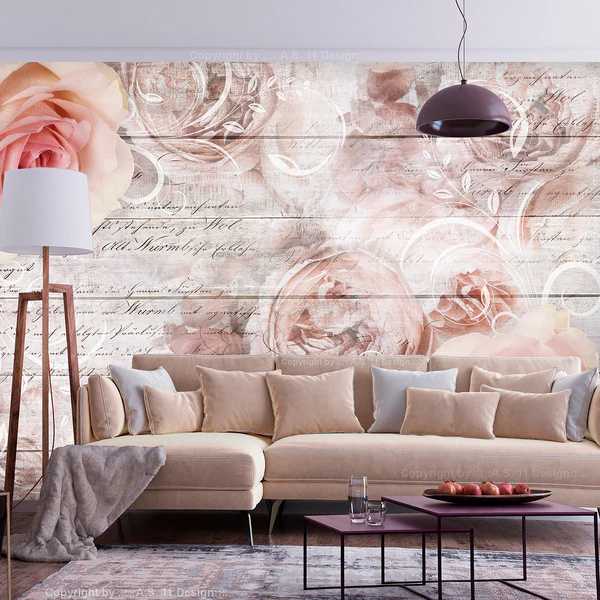 Vlies Fototapete Rose Work - Vlies - Rosa - 100 x 70 cm - Image 2