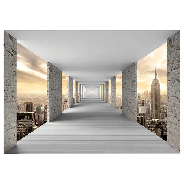 Vlies Fototapete Skyward Corridor - Premium Vlies - Braun - 400 x 280 cm