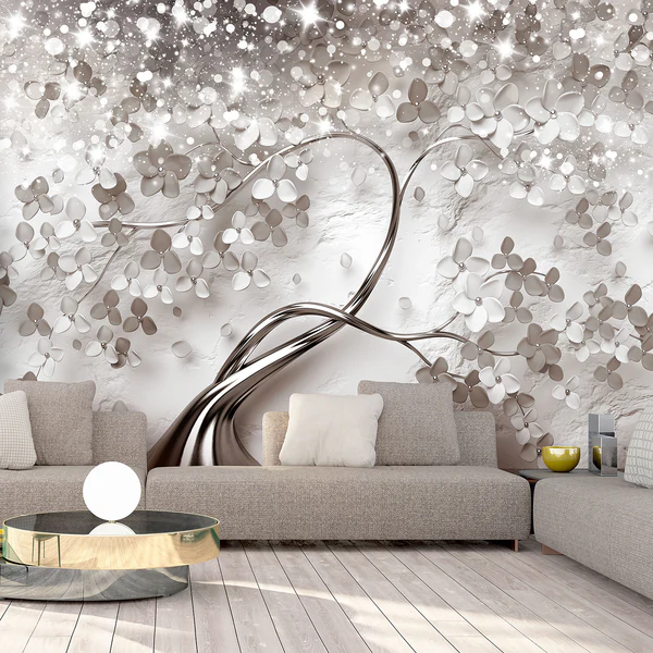 Vlies Fototapete Star Tree - Vlies - Beige - 100 x 70 cm - Image 2