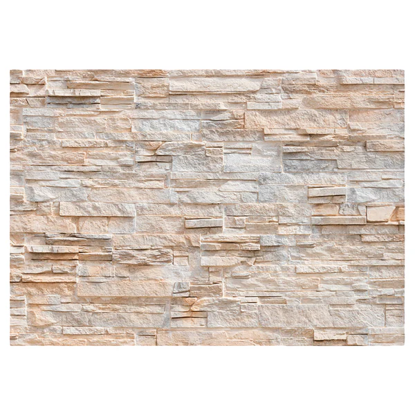 Vlies Fototapete Steinmauer - Premium Vlies - Beige - 300 x 210 cm
