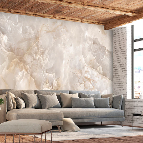 Vlies Fototapete Toned Marble - Vlies - Beige - 400 x 280 cm - Image 2