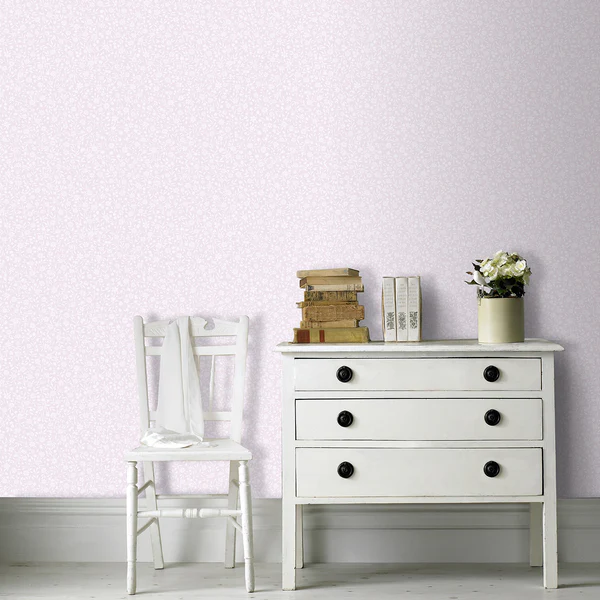 Vliestapete All-Over Floral II - Pink - 0,52m x 10,05m x 0,02m - Image 3