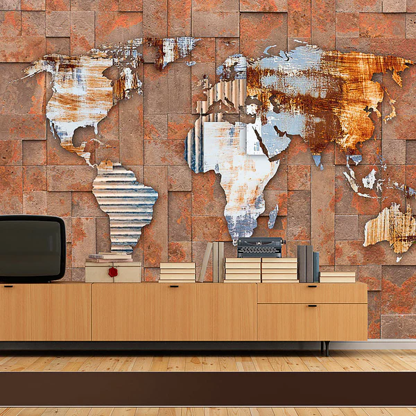 Vliestapete Arcana of Modernity - Premium Vlies - Rostbraun / Grau - 250 x 175 cm - Image 2