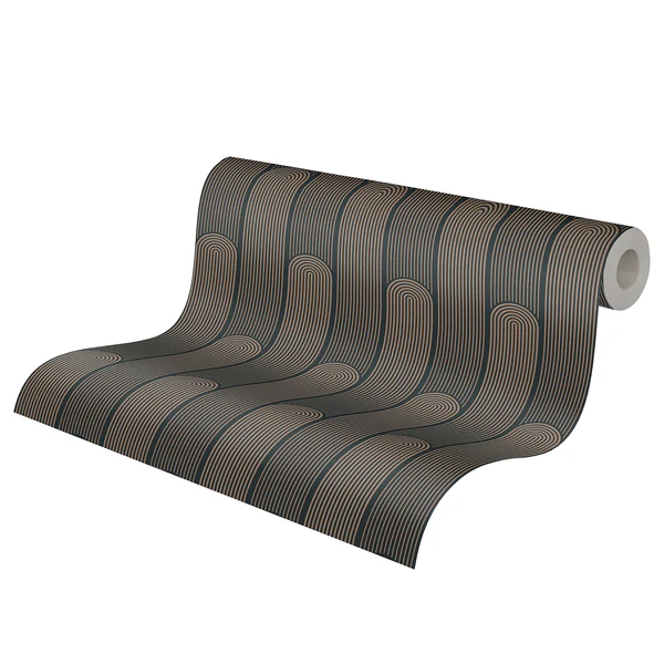 Vliestapete Art Deco Retro - Vlies - Schwarz - Image 5