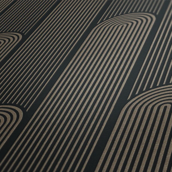 Vliestapete Art Deco Retro - Vlies - Schwarz - Image 6