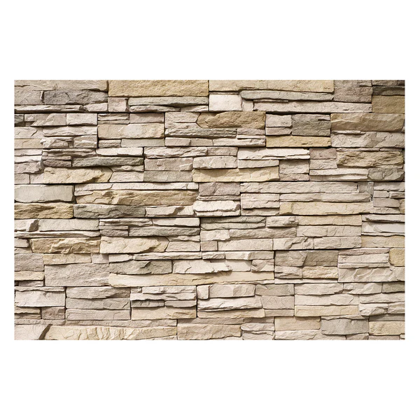 Vliestapete Asian Stonewall - Vliespapier - Braun - 432 x 290 cm