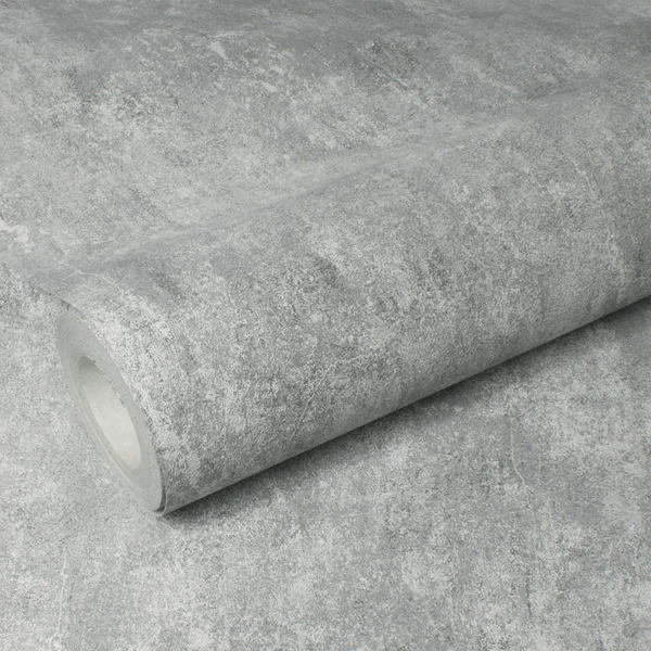 Vliestapete Beton - Grau; Silber - 0,52m  x 10,05m  x 0,02m - Steingrau - Image 3