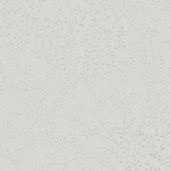 Vliestapete Blumen II - Vlies - Grau