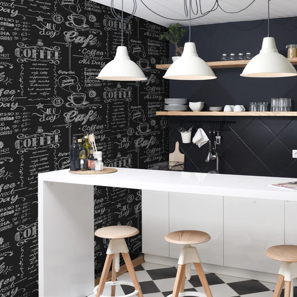 Vliestapete Coffeeshop - Vlies - Schwarz - Image 2