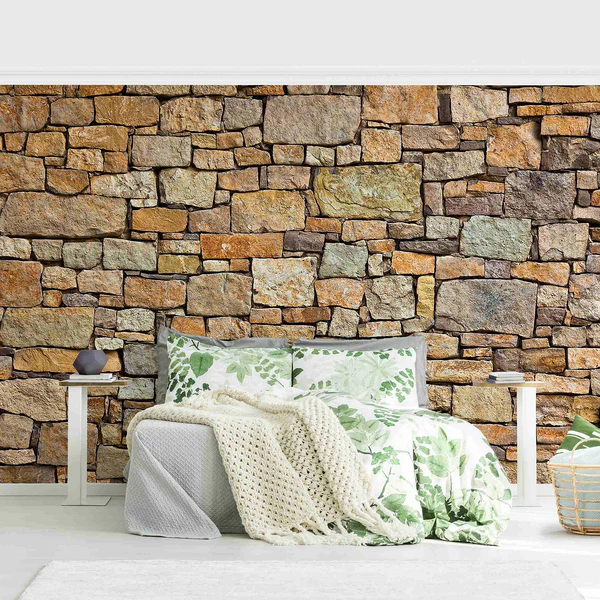 Vliestapete Croatia Stonewall - Vliespapier - Braun - 384 x 255 cm - Image 2