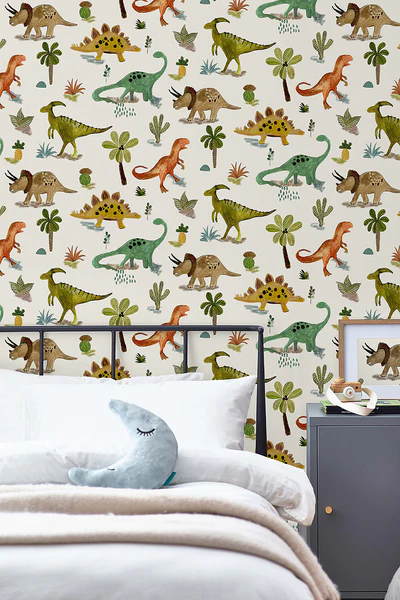 Vliestapete Dino & Friends - Vlies - Beige - Image 2