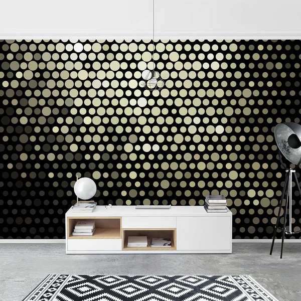 Vliestapete Disco Background - Vliespapier - Schwarz - 384 x 255 cm - Image 3