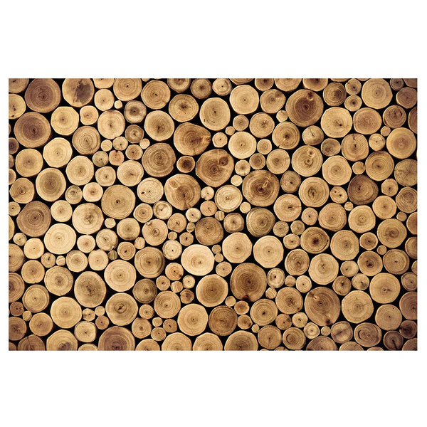 Vliestapete Homey Firewood - Vliespapier - Braun - 384 x 255 cm