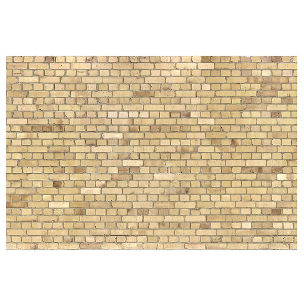 Vliestapete Klinker - Vliespapier - Gelb - 384 x 255 cm