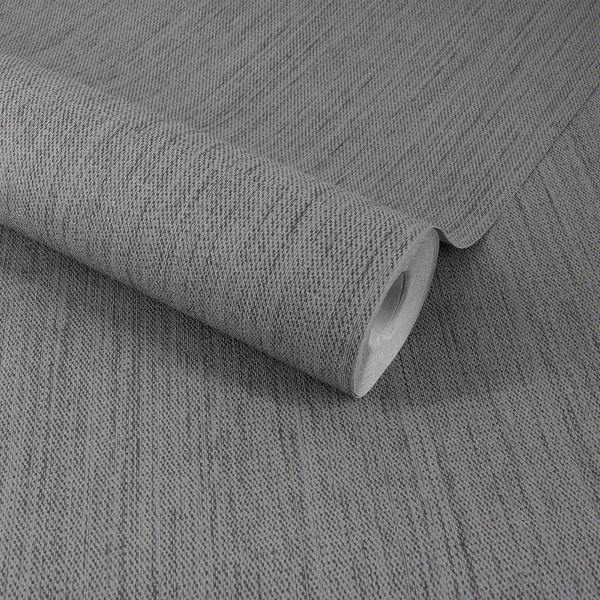 Vliestapete Leinen - Vlies - Grau - Image 3