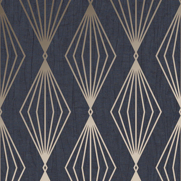 Vliestapete Marquise Geo Saphire - Blau - 0,52m  x 10,05m  x 0,02m