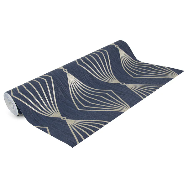 Vliestapete Marquise Geo Saphire - Blau - 0,52m  x 10,05m  x 0,02m - Image 4