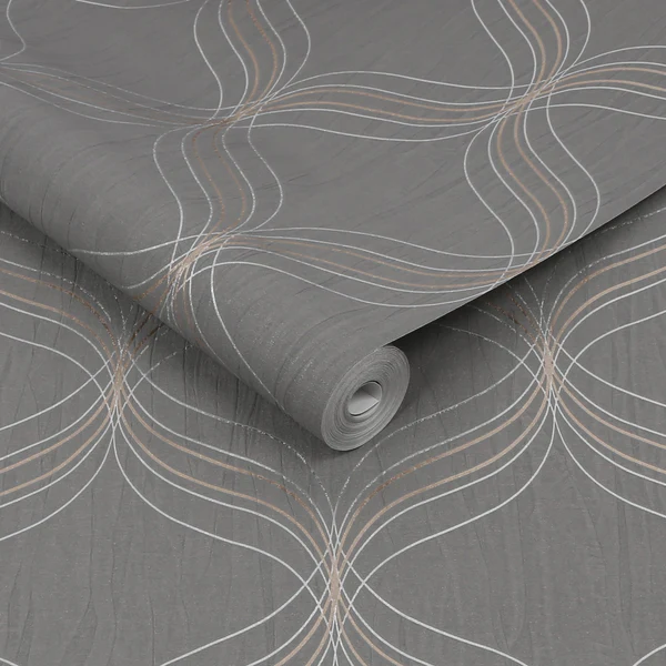 Vliestapete Optical Geo - Vlies - Grau - Image 3