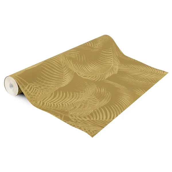Vliestapete Palmen - 10 m x 52 cm - Gelb - Image 4
