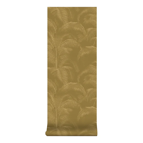 Vliestapete Palmen - 10 m x 52 cm - Gelb - Image 5
