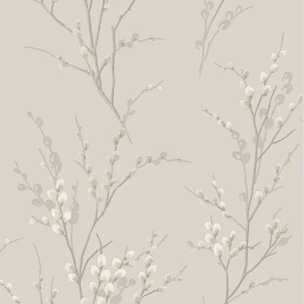 Vliestapete Pussy Willow - Vlies - Grau