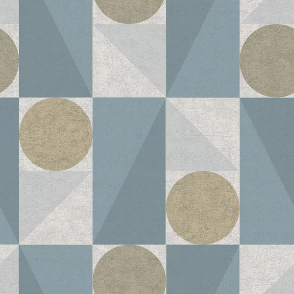 Vliestapete Scandi Geometrisch - Blau - 0,52m x 10,05m x 0,02m - Schwedisch Weiß / Pastellblau