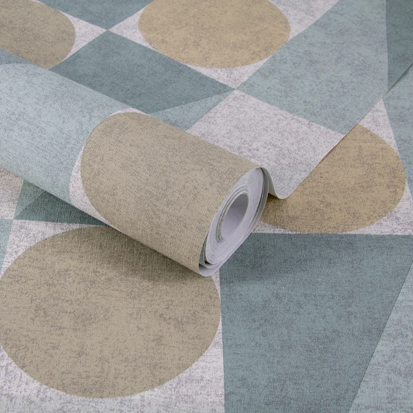 Vliestapete Scandi Geometrisch - Blau - 0,52m x 10,05m x 0,02m - Schwedisch Weiß / Pastellblau - Image 3